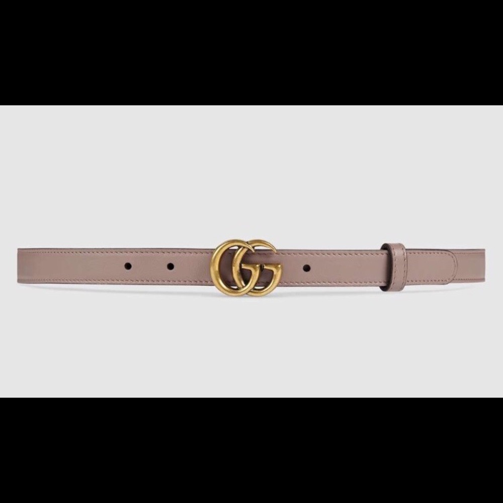 Barely worn Gucci double G dusty rose leather belt